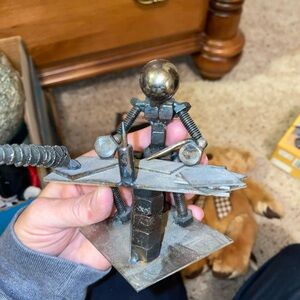 Accountant art with nuts and bolts for desk